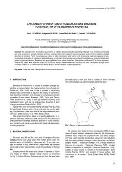 Applicability of Indicators of Trabecular Bone Structure for Evaluation of its Mechanical Properties