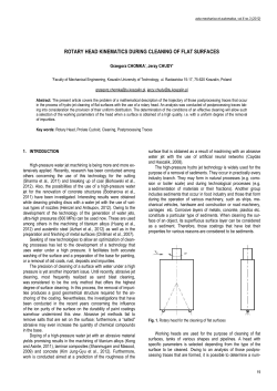 Rotary Head Kinematics During Cleaning of Flat Surfaces