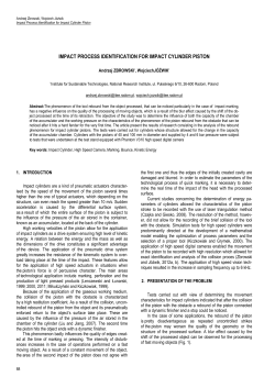 Impact Process Identification for Impact Cylinder Piston