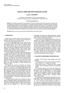Loads of Lower Limb Joints During Bicycle Ride