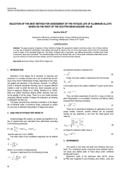 Selection of the Best Method for Assessment of the Fatigue Life of Aluminium Alloys Based on&nbsp;the&nbsp;Root of the Scatter Mean-Square Value