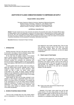 Adaptation of Classic Combustion Engines To Compressed Air Supply