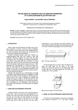 The Influence of a Magnetic Field on Vibration Parameters of a Cantilever Sandwich Beam with&nbsp;Embedded MR Fluid