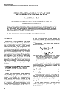 Premises of Parametrical Assessment of Turbojet Engine in Flight Regulation Condition During Ground Test