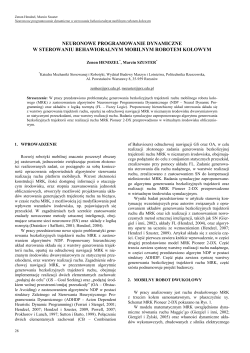 Neuronowe programowanie dynamiczne w sterowaniu behawioralnym mobilnym robotem kołowym