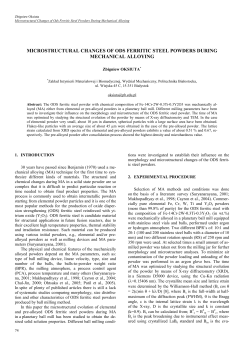 Microstructural Changes of Ods Ferritic Steel Powders During Mechanical Alloying