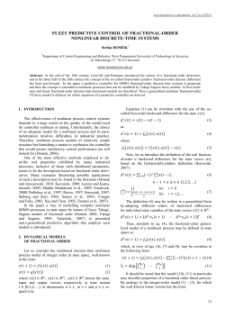 Fuzzy Predictive Control of Fractional-Order Nonlinear Discrete-Time Systems