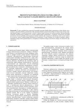 Prototyp kontrolowanego tłumika drgań pracującego na bazie rdzenia granulowanego