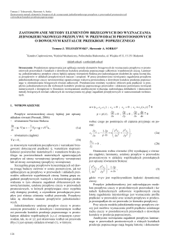 Zastosowanie metody elementów brzegowych do wyznaczania jednokierunkowego przepływu w przewodach prostoosiowych o dowolnym kształcie przekroju poprzecznego
