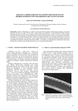 Badania laboratoryjne własności mechanicznych pr&oacute;bek kompozyt&oacute;w polimerowo-metalowych IPMC