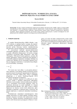 Doświadczalno &ndash; numeryczna analiza procesu pękania stali ferrytycznej 13HMF