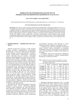 Modelowanie powierzchni granicznych poprzecznie izotropowego kompozytu SCS-6/Ti-15-3