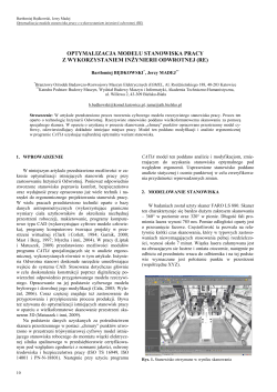 Optymalizacja modelu stanowiska pracy z wykorzystaniem inżynierii odwrotnej (RE)