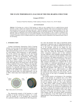 The Static Performance Analysis of the Foil Bearing Structure