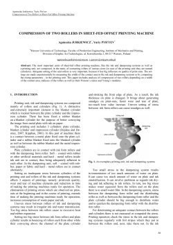 Compression of Two Rollers in Sheet-Fed Offset Printing Machine