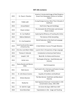 American Sign Language Lecture Series