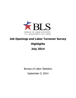 Job Openings and Labor Turnover Survey Highlights: July 2014