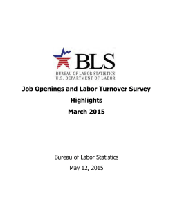 Job Openings and Labor Turnover Survey Highlights: March 2015