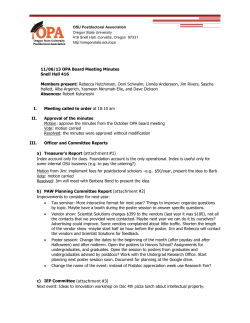 Minutes November OPA board meeting