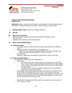 Minutes October OPA board meeting