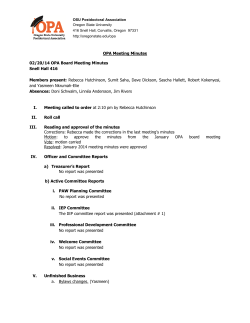 Minutes February OPA board meeting