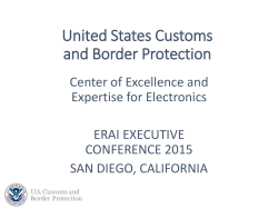 Customs Center of Excellence Garcia