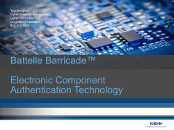 Battelle Barricade Tom Bergman