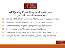 AP Quality Consulting Poncheri