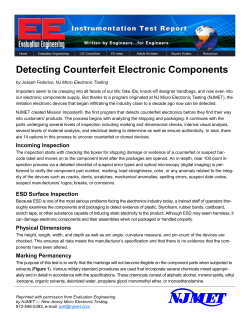 2009 3Detecting Counterfeit Electronic Components