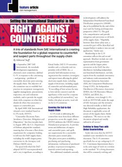 2011_8 Setting the International Standard(s) in the Fight Against Counterfeits