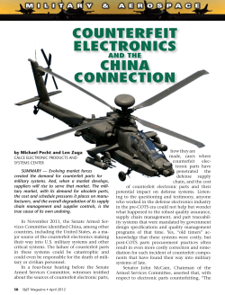 2012_1 Counterfeit Electronics and the China Connection