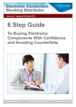 2013_1 8 Step Guide To Buying Electronic Components With Confidence and Avoiding Counterfeits