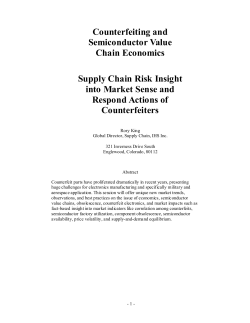 2013_4 Counterfeiting and Semiconductor Value Chain Economics - Mr  Rory King - IHS Inc