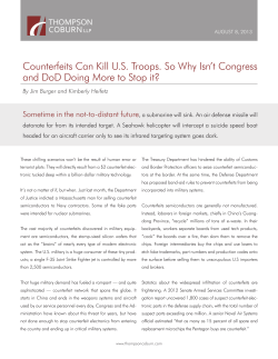 2013 15 Counterfeits Can Kill US Troops