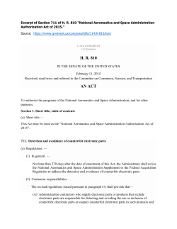 See "SEC. 711. DETECTION AND AVOIDANCE OF COUNTERFEIT ELECTRONIC PARTS."