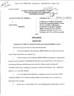 United States of America v. Hao Yang (MS Technologies)