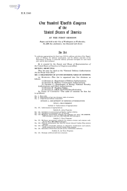 Defense Authorization Act for Fiscal Year 2012.