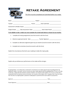 Retake Agreement Form