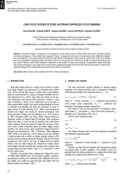Low Cycle Fatigue of Steel in Strain Controled Cyclic Bending
