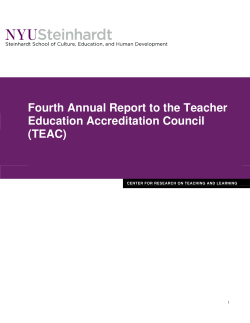 Fourth Annual Report to TEAC (February 2011)