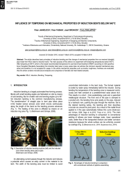 Influence of Tempering on Mechanical Properties of Induction Bends below 540°C
