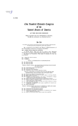 nasa auth act 2010