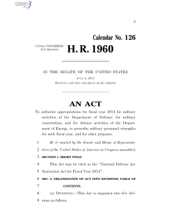 NDAA 2014 HR1960