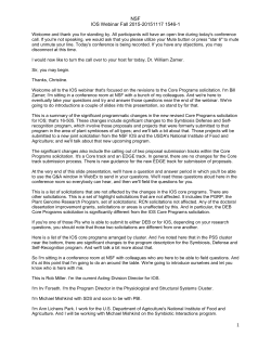 IOS Solicitation NSF16-505 Webinar Transcript