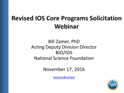 IOS Solicitation 16-505 Webinar Slides