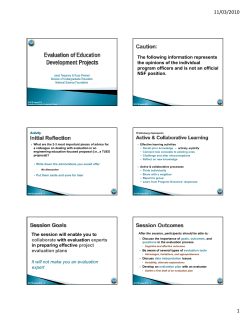 Evaluation of Education Development Products
