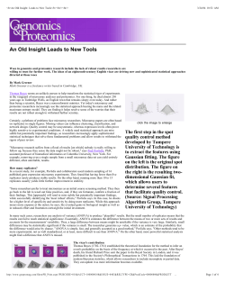 2004 An old insight leads to new tools.