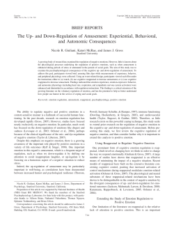 The up- and down- regulation of amusement: experiential, behavioral, and autonomic consequences