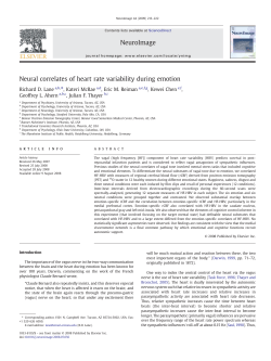 Neural correlates of heart rate variability during emotion