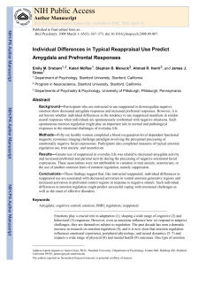 Individual differences in typical reappraisal use predict amygdala and prefrontal responses